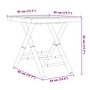 Voir la diapositive 6 : VIDAXL Table de jardin pliable 45x45x45 cm bambou
