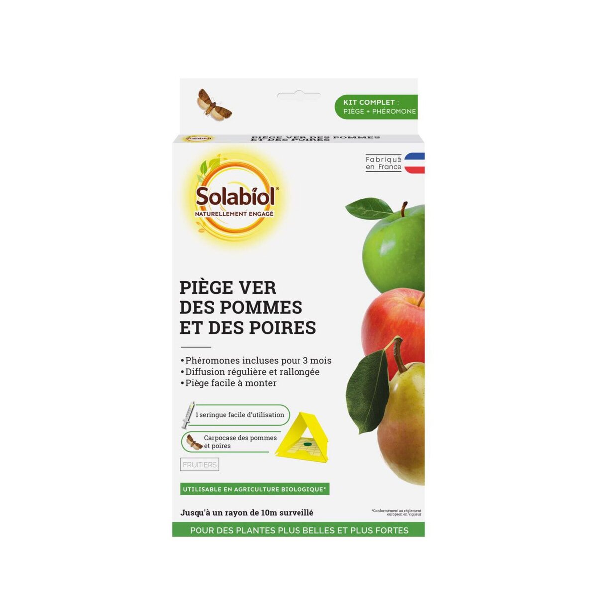 SOLABIOL Piège à phéromone  vers des pommes et des poires