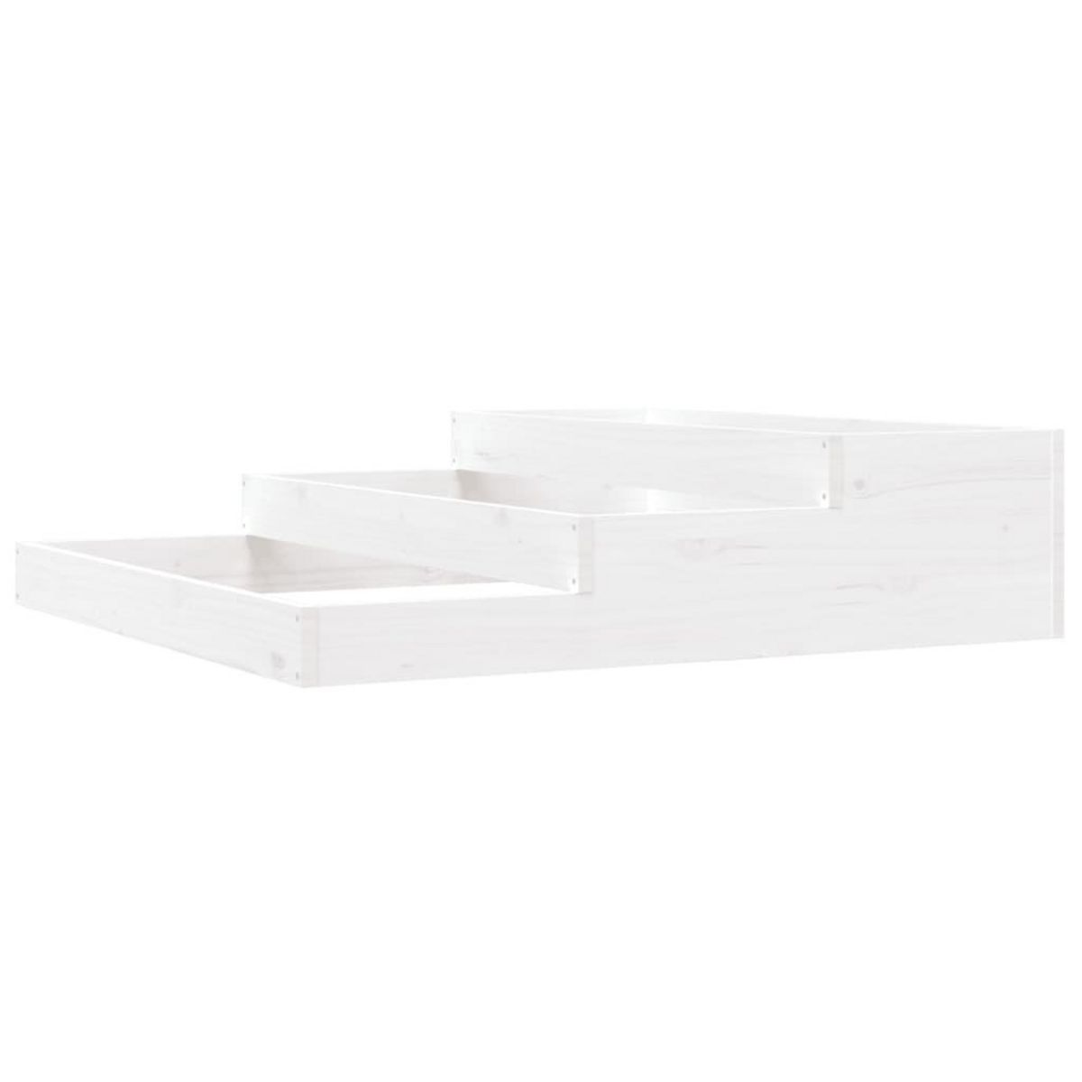 VIDAXL Jardiniere Blanc 107x107x27 cm Bois massif de pin