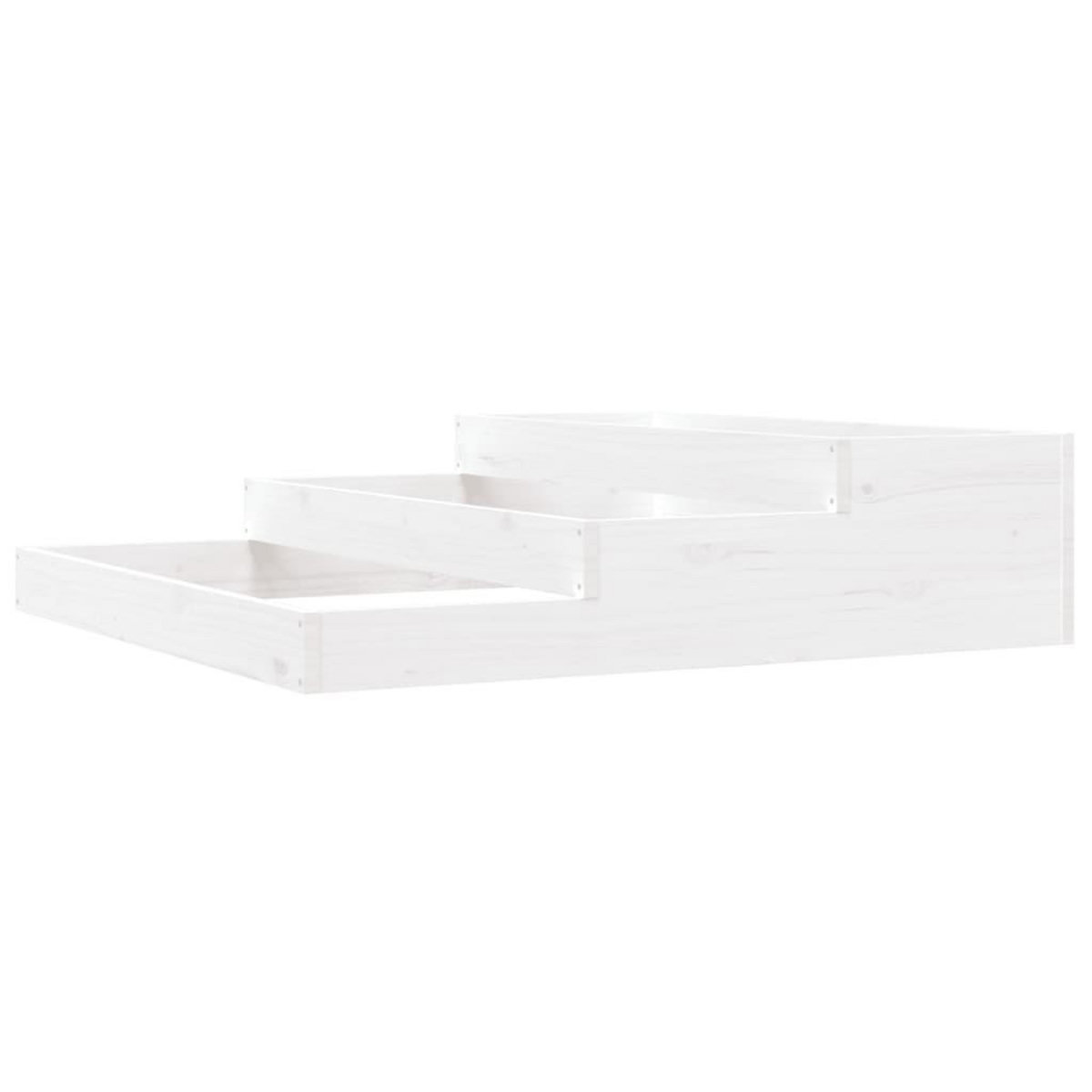 VIDAXL Jardiniere Blanc 107x107x27 cm Bois massif de pin
