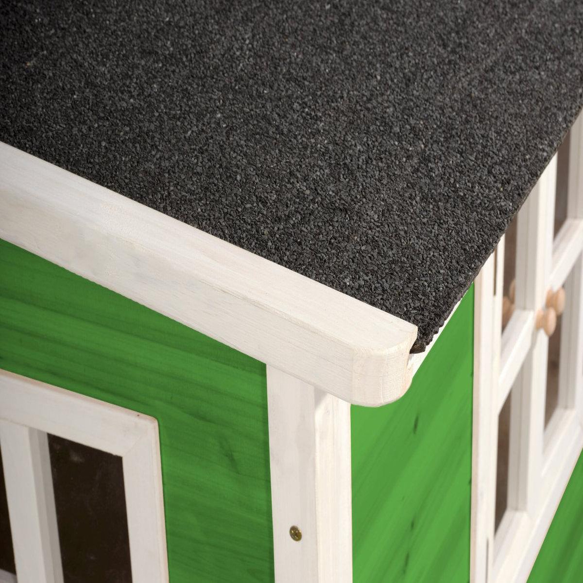 Voir la diapositive 3 : EXIT TOYS Maisonnette en bois pour enfants loft 500 vert - exit toys