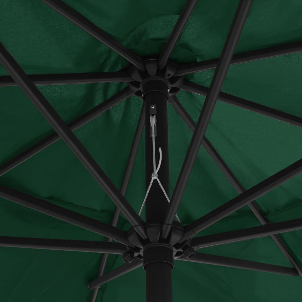 VIDAXL Parasol de jardin avec mat en metal 390 cm vert