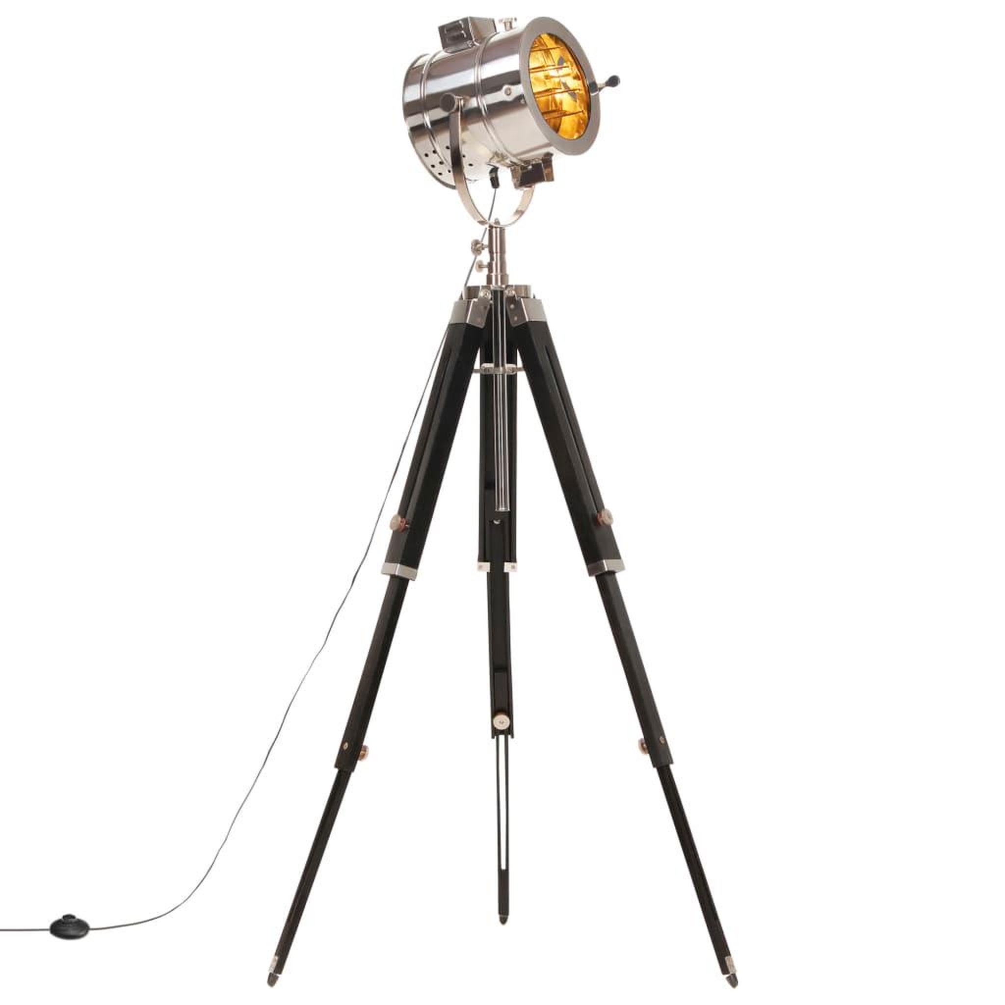 VIDAXL Lampadaire a trepied Bois de manguier massif 165 cm