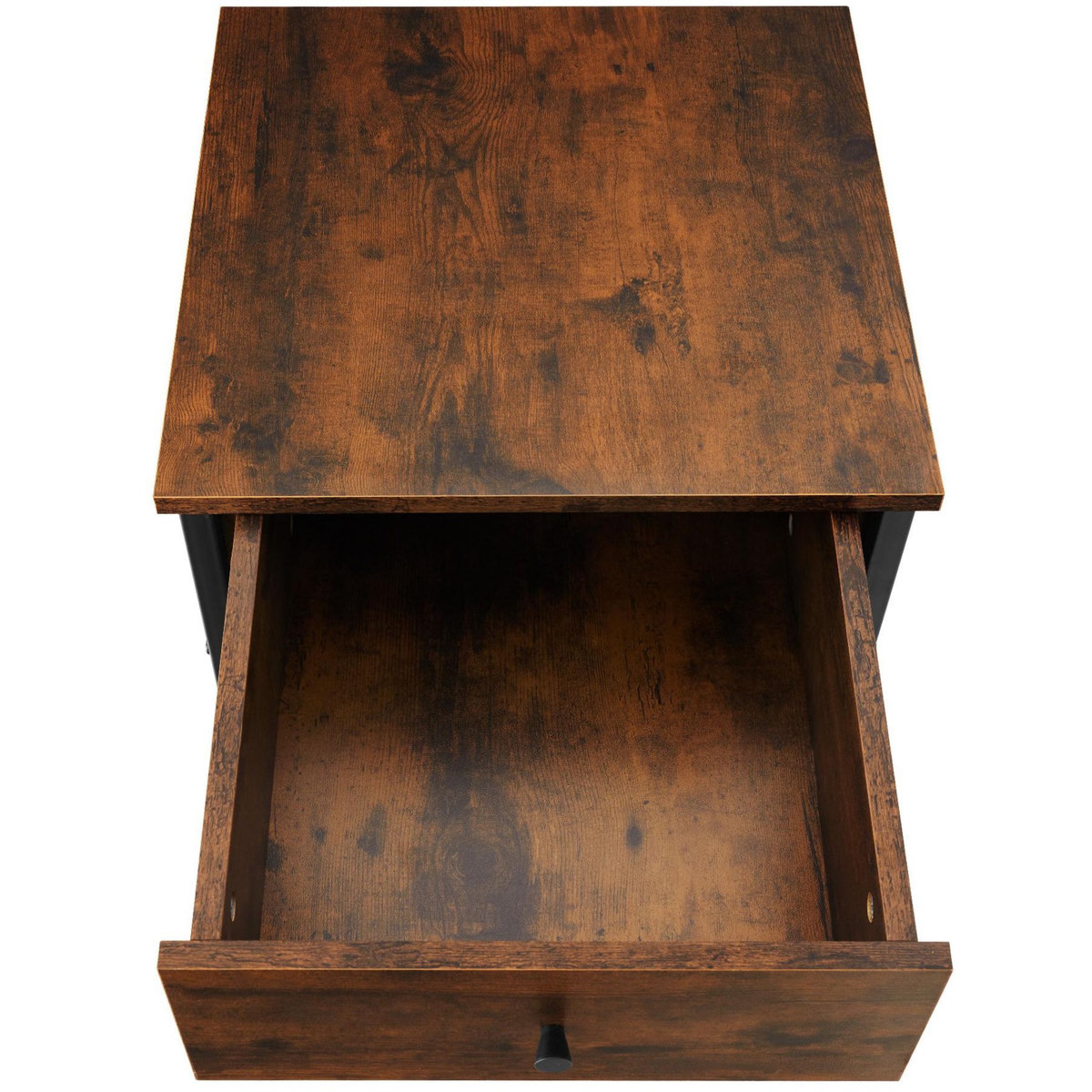 tectake Table de chevet Style industriel 45 x 46 x 555 cm