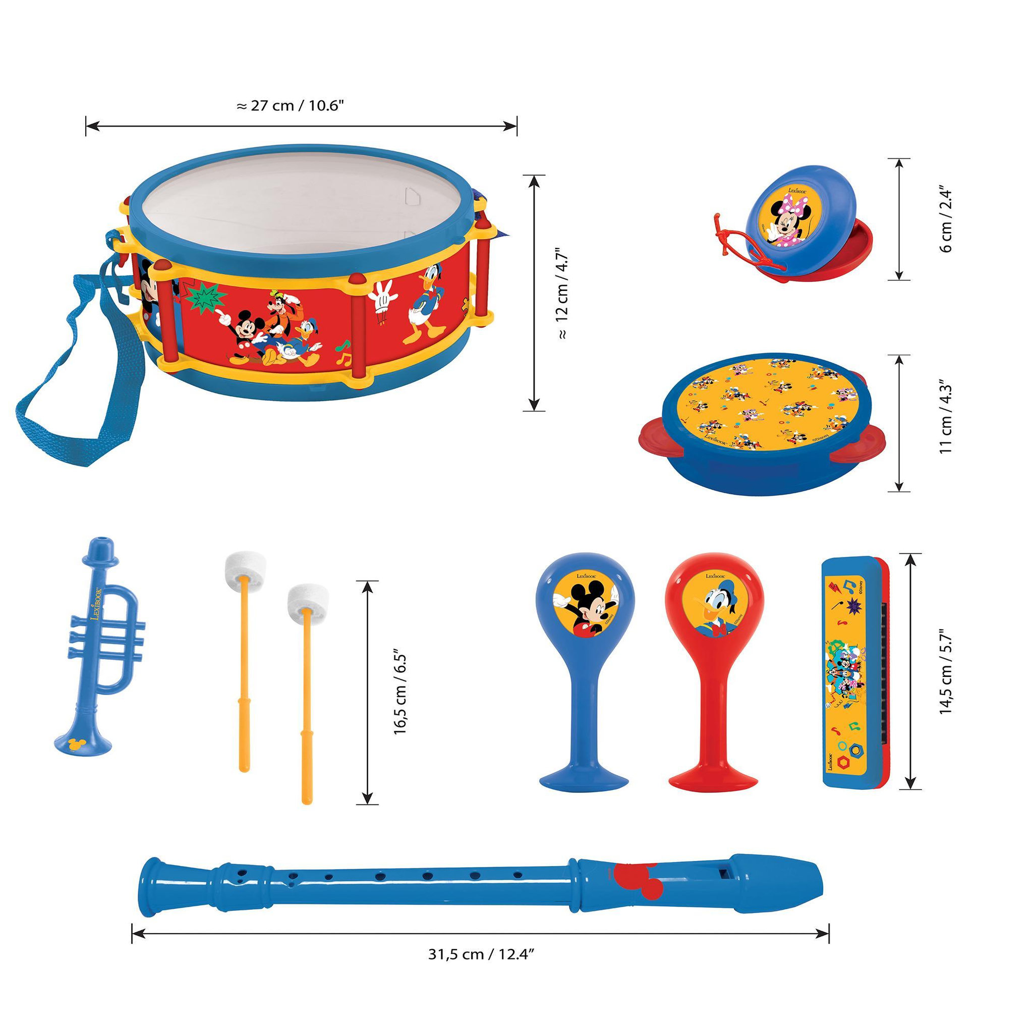Voir la diapositive 2 : Lexibook Set Musical 7pcs Mickey Mouse