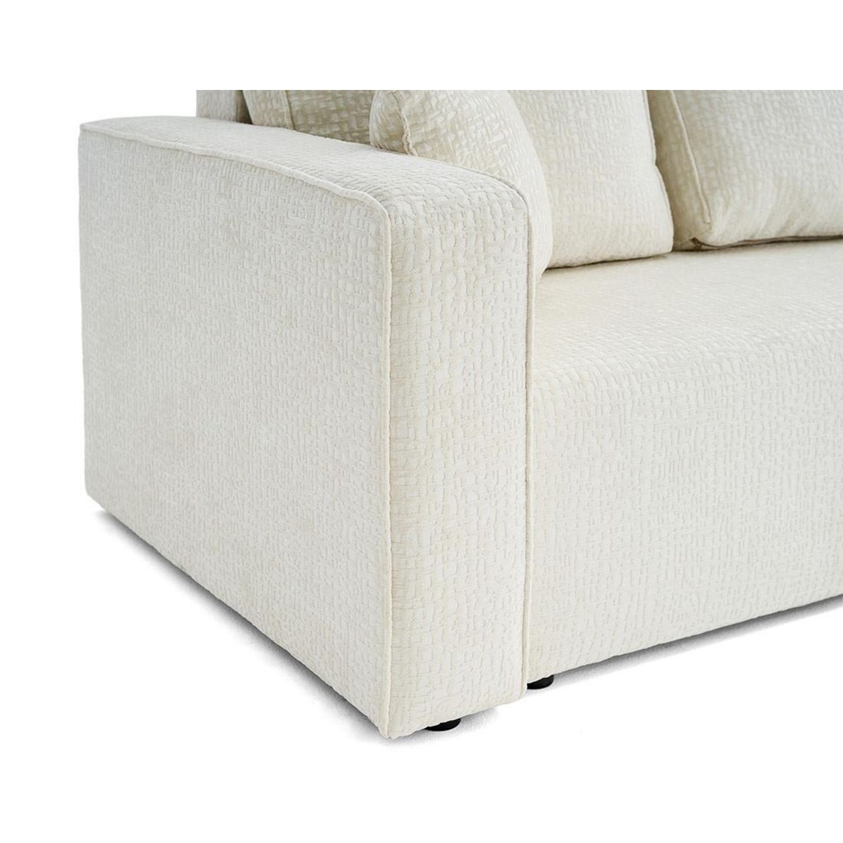 BEST MOBILIER Topaze - canapé 3 places - convertible avec coffre - en tissu velours relief
