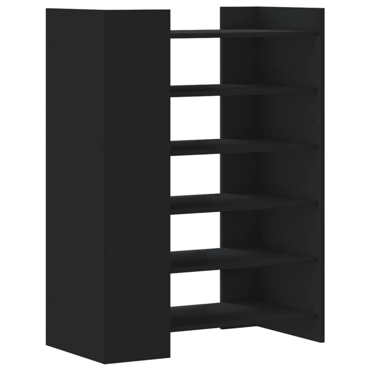 VIDAXL Armoire a chaussures noir 74,5x37,5x100 cm bois d'ingenierie