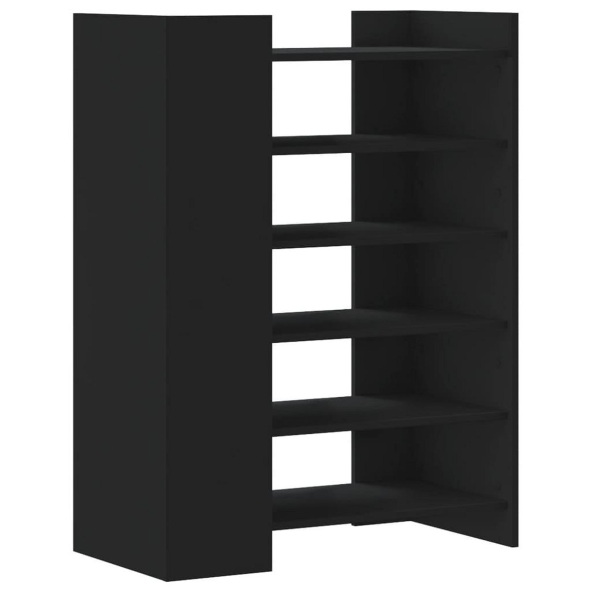 VIDAXL Armoire a chaussures noir 74,5x37,5x100 cm bois d'ingenierie
