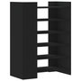 Voir la diapositive 2 : VIDAXL Armoire a chaussures noir 74,5x37,5x100 cm bois d'ingenierie