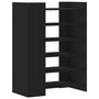Voir la diapositive 2 : VIDAXL Armoire a chaussures noir 74,5x37,5x100 cm bois d'ingenierie