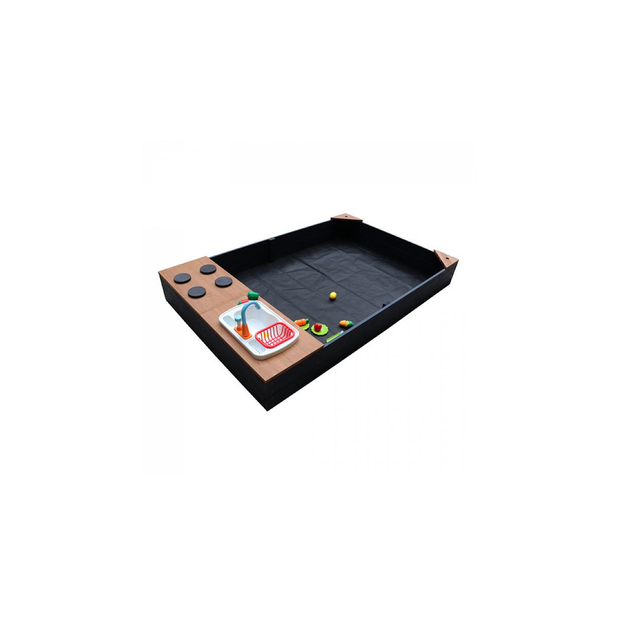 Voir la diapositive 2 : Axi House AXI Kelly Bac a sable avec Cuisineette Anthracite Marron