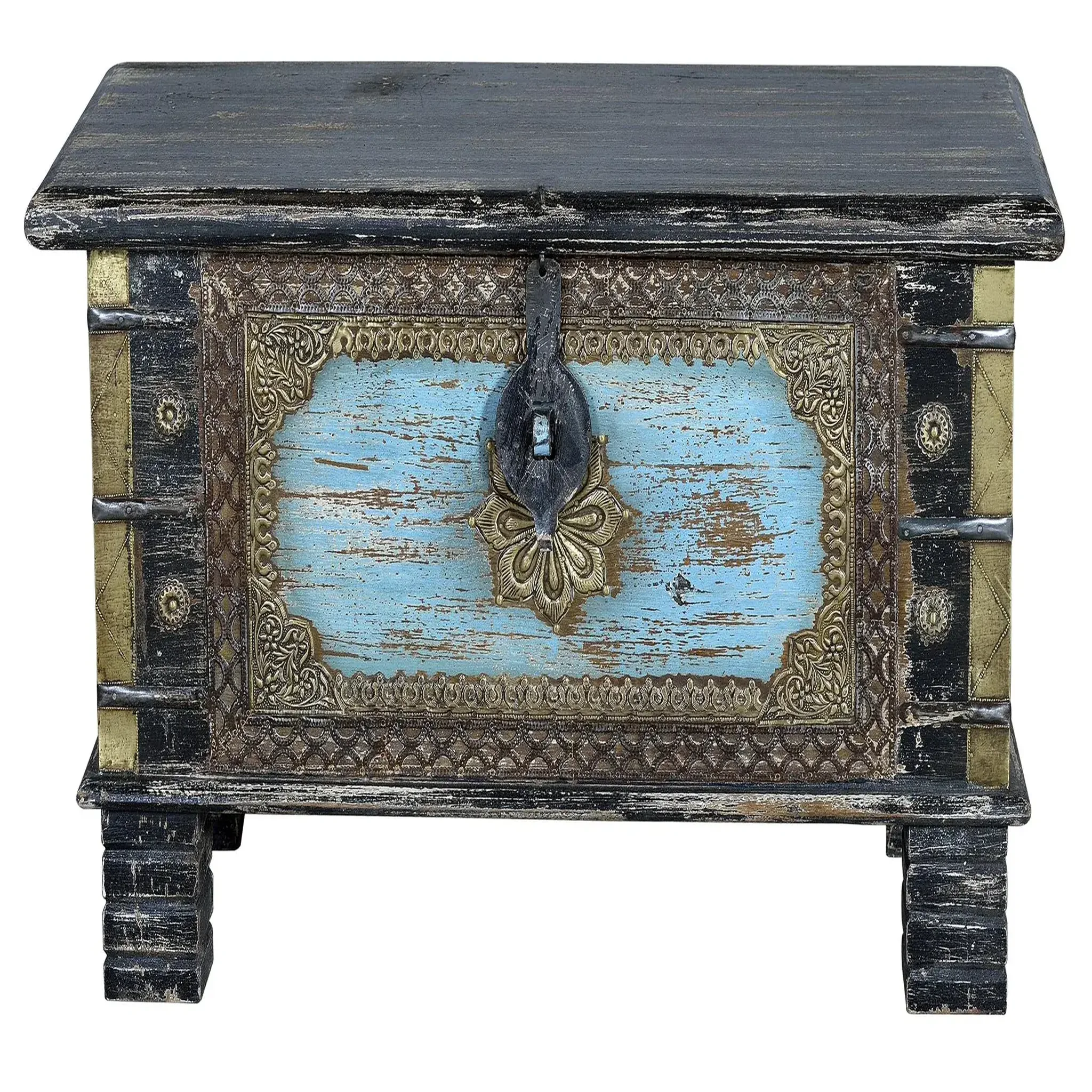 GINER Y COLOMER SL Coffre en bois de manguier massif 80 cm style rustique ethnique