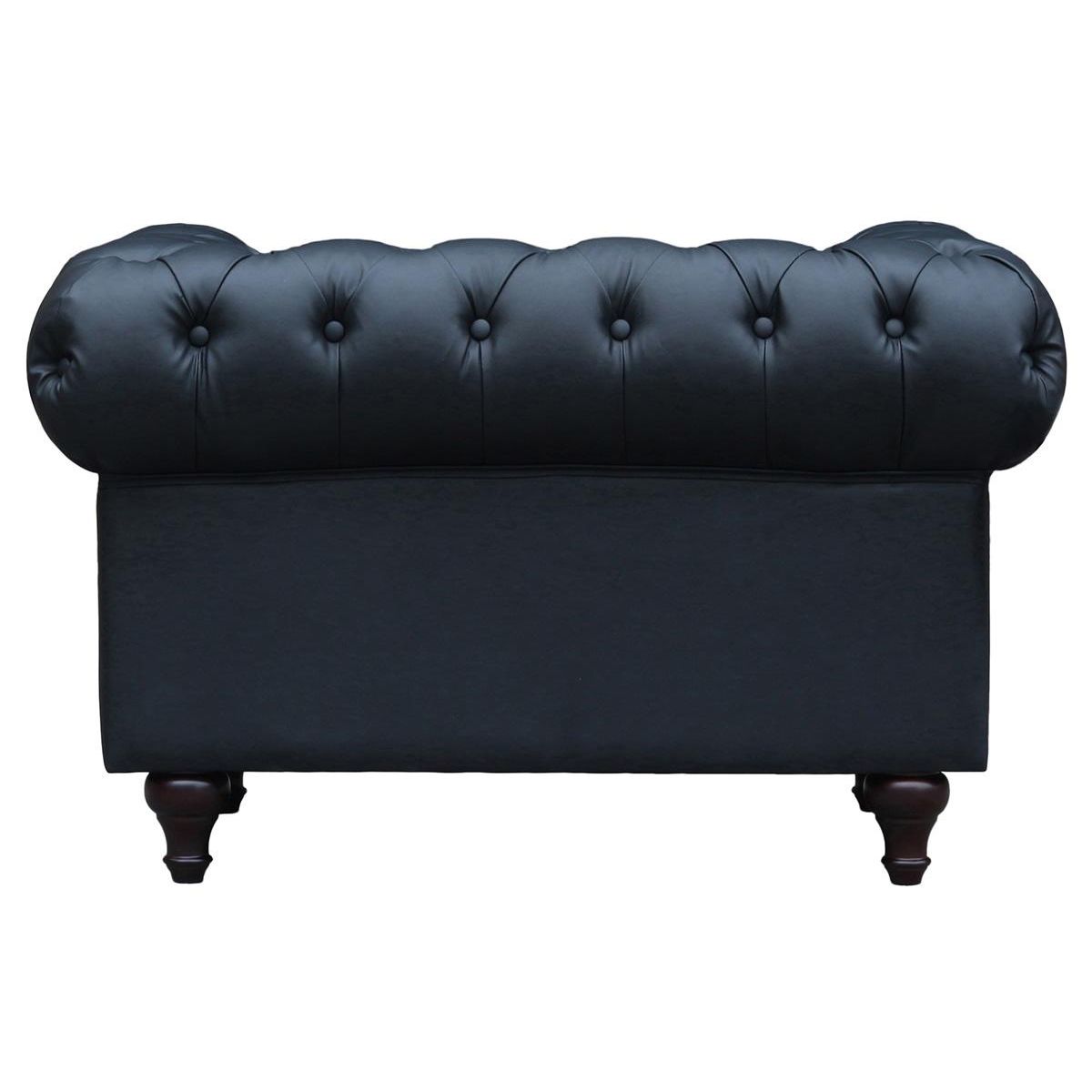 Habitat et Jardin Fauteuil Chesterfield  Aliza  - 111 x 82 x 70 cm - Noir
