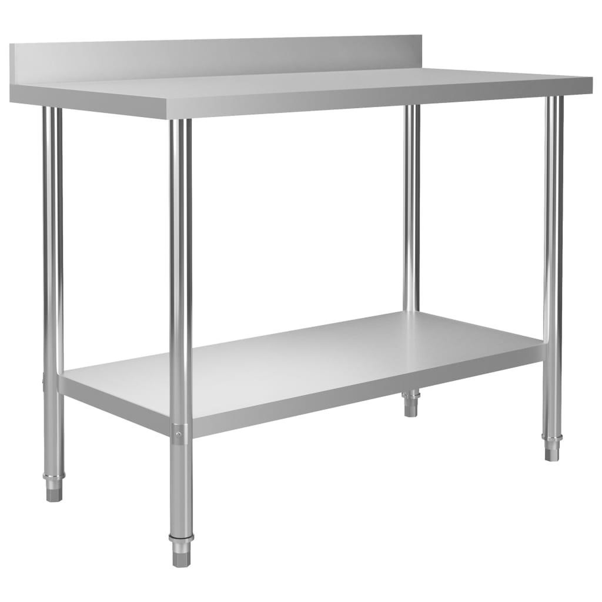 Voir la diapositive 5 : VIDAXL Table de travail de cuisine avec etagere 120x60x120 cm Inox
