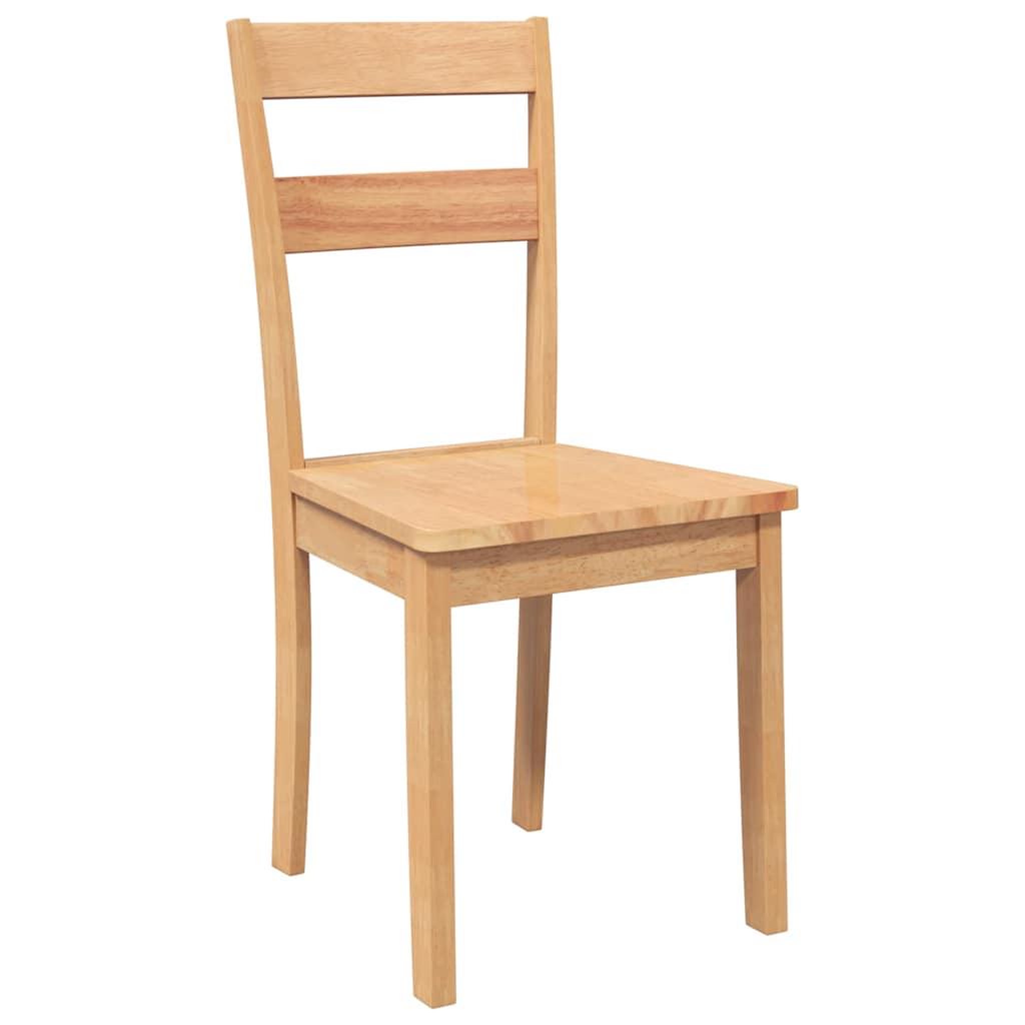 Voir la diapositive 4 : VIDAXL Chaises a manger 2 pcs bois massif naturel caoutchouc