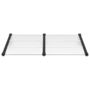Voir la diapositive 3 : VIDAXL Auvent de porte Noir et transparent 152,5x90 cm Polycarbonate