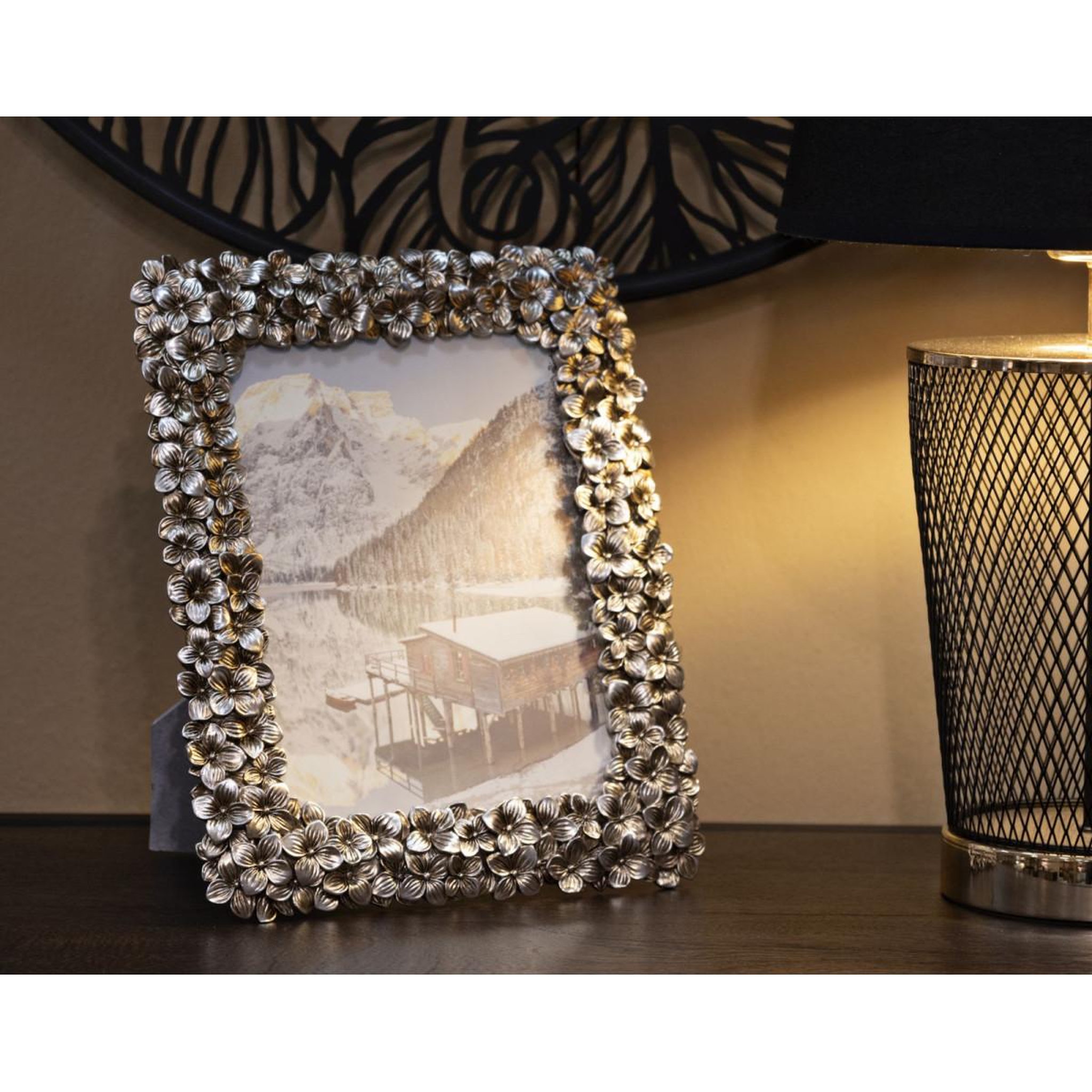 Voir la diapositive 5 : Paris Prix Cadre photo déco fleurs  flolly  15x20cm argent