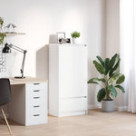 VIDAXL Armoire avec tiroir blanc 55,5x34x119,5 cm bois d'ingenierie
