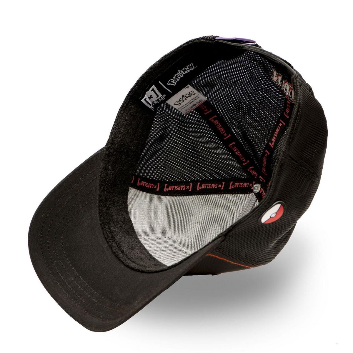 CAPSLAB Casquette trucker premium filet effet nid d'abeille Pokemon Gengar