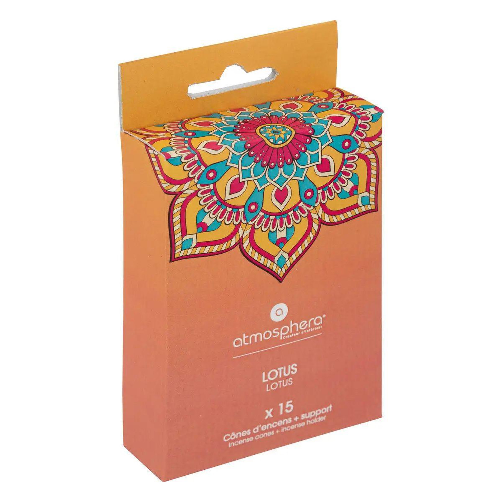 Voir la diapositive 3 : ATMOSPHERA Cône d'encens & bâtonnets  taly  5cm lotus rose