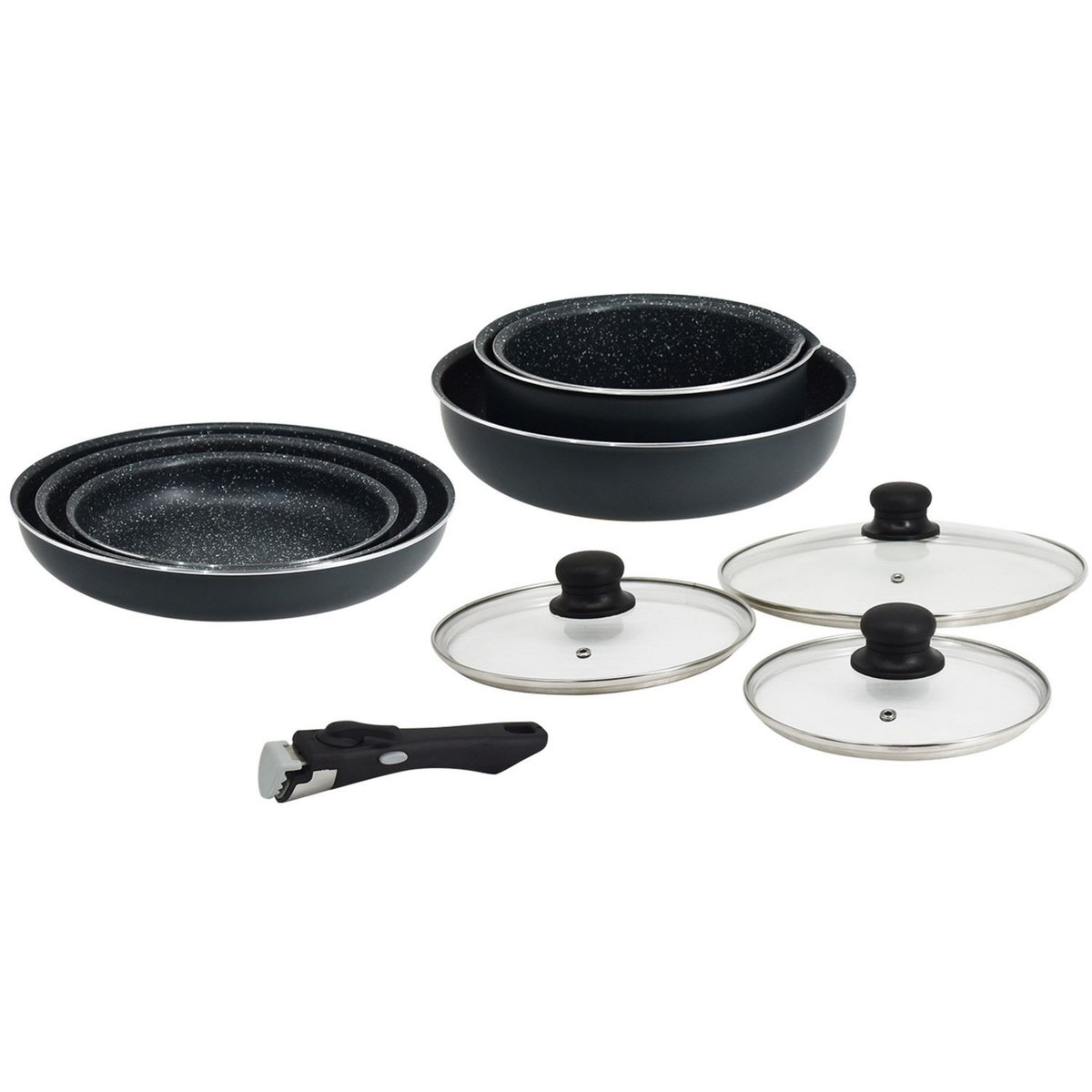 ACTUEL Batterie de cuisine 10 pièces amovible induction