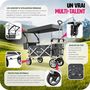 Voir la diapositive 5 : tectake Chariot de jardin et de transport pliable avec toit gris