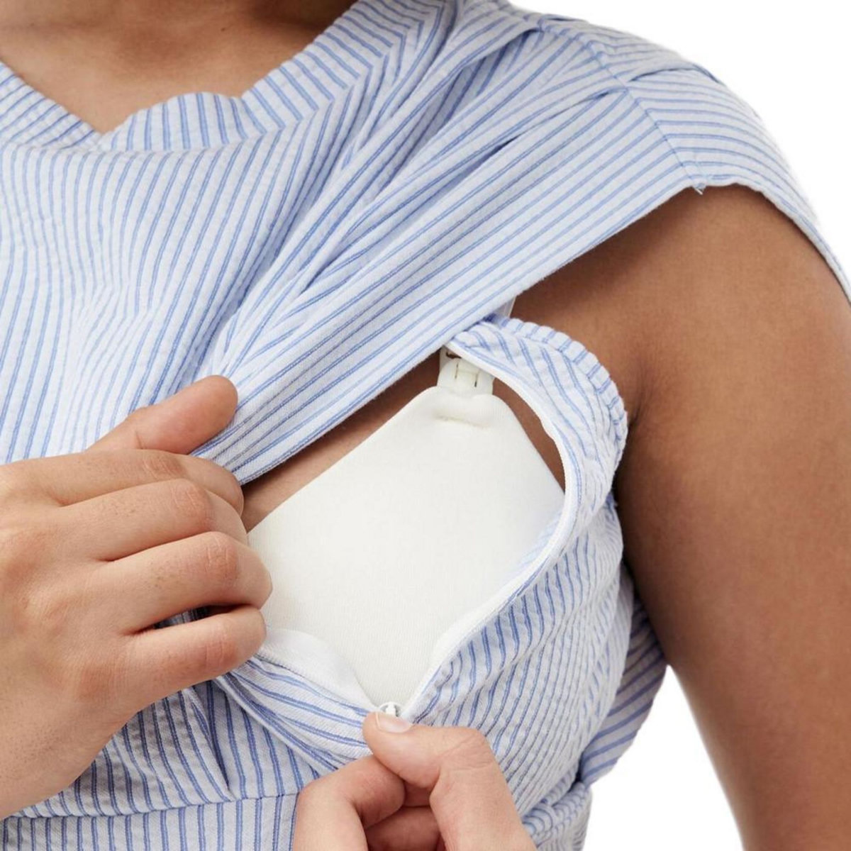 MAMALICIOUS Robe D'allaitement/Blanc Femme Mamalicious Marie