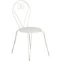 Voir la diapositive 1 : MARKET24 Chaises de jardin romantique empilable en fer forgé - Blanc - Lot de 4