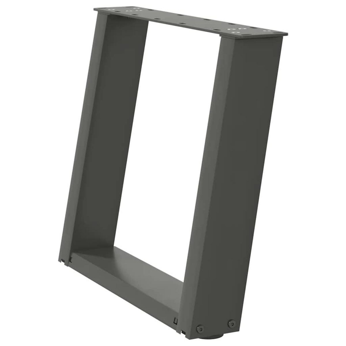 VIDAXL Pieds de table basse forme de U 2 pcs anthracite 50x(42-43) cm