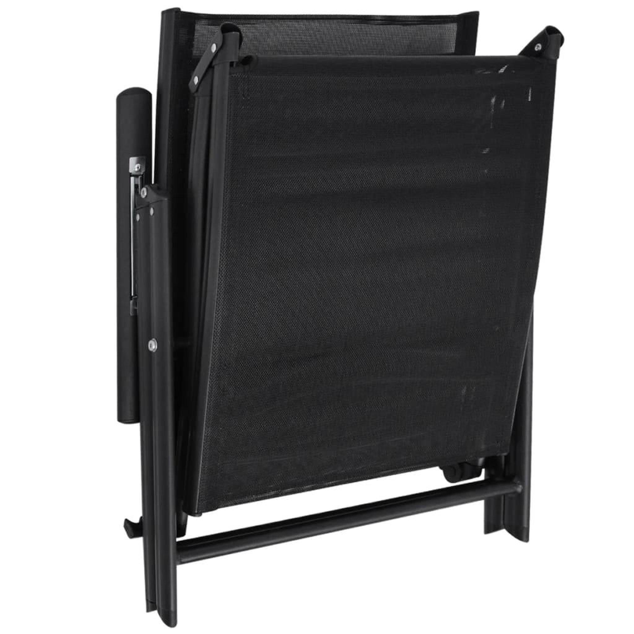 Voir la diapositive 5 : VIDAXL Chaise longue pliable Aluminium Noir