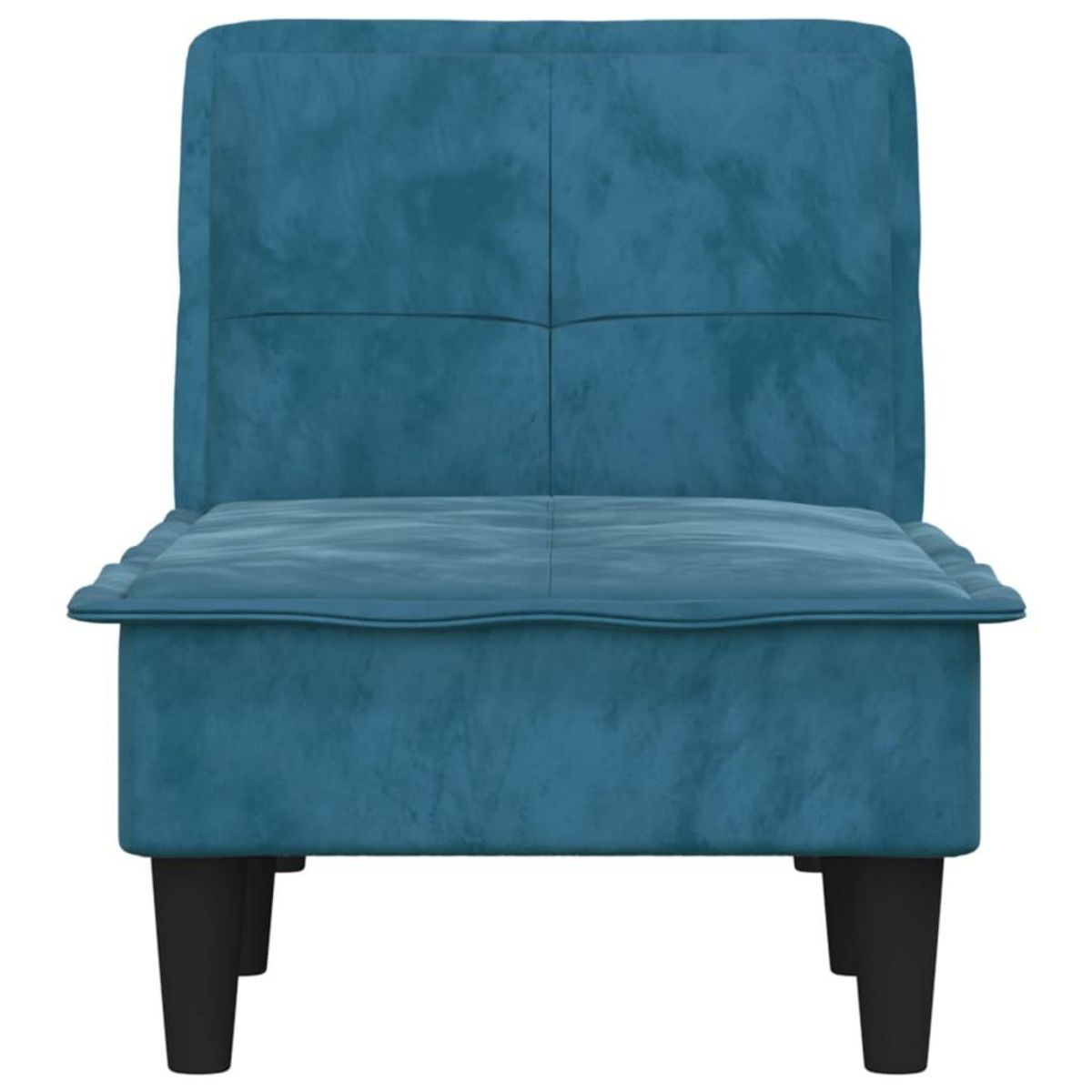 VIDAXL Chaise longue bleu velours