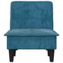 Voir la diapositive 4 : VIDAXL Chaise longue bleu velours