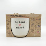 DE TOUT COEUR MERCI - CADEAU IDEAL POUR MAITRESSE FORMIDABLE. COFFRET AVEC 1 MUG EN CERAMIQUE ET 1 LIVRE DE 6 RECETTES, I2C