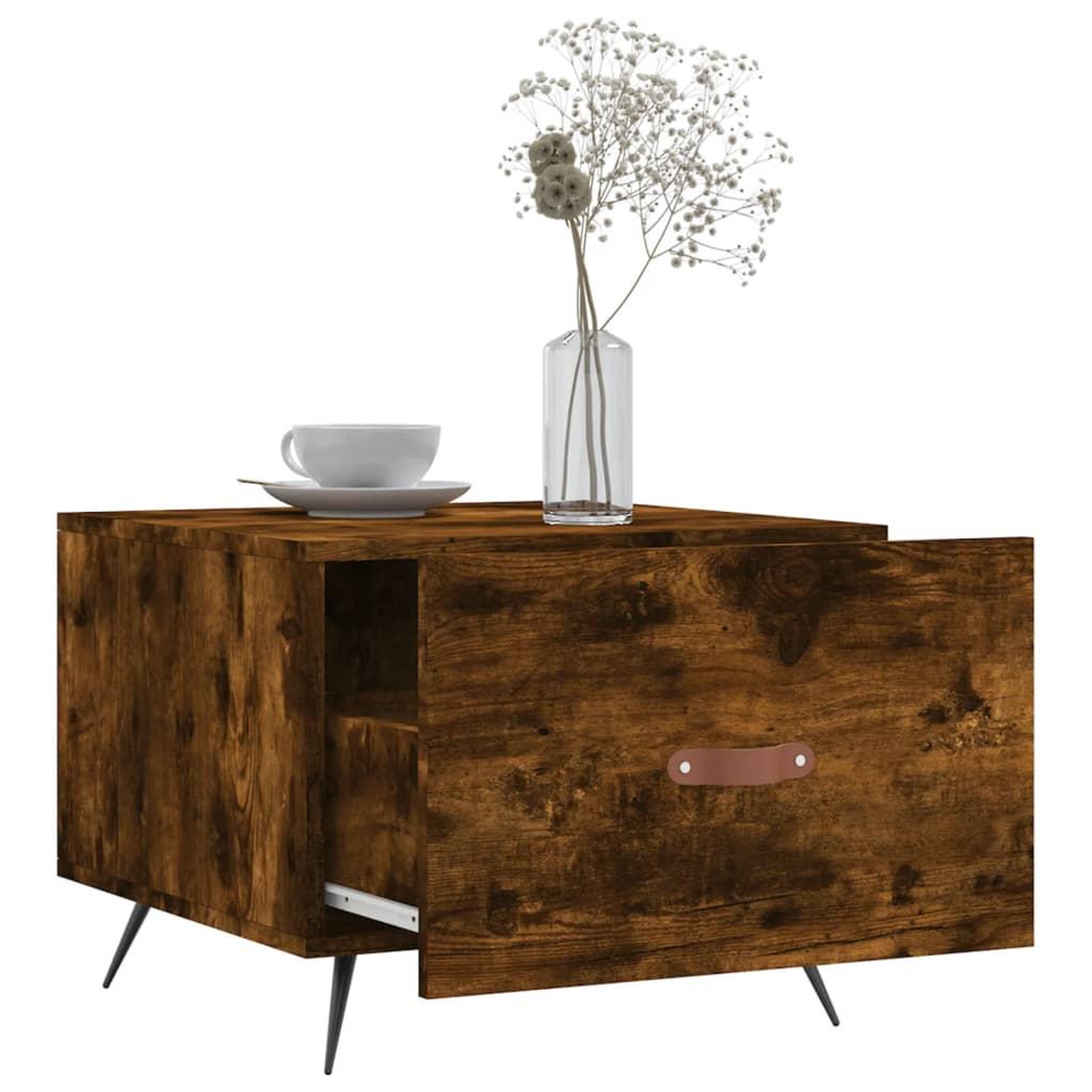 Voir la diapositive 4 : VIDAXL Tables basses 2 pcs chene fume 50x50x40 cm bois d'ingenierie