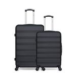 HERO HERO - LOT DE 2 VALISES GRAND FORMAT ET WEEKEND RENOSO. Coloris disponibles : Beige, Rose, Bleu, Gris, Noir
