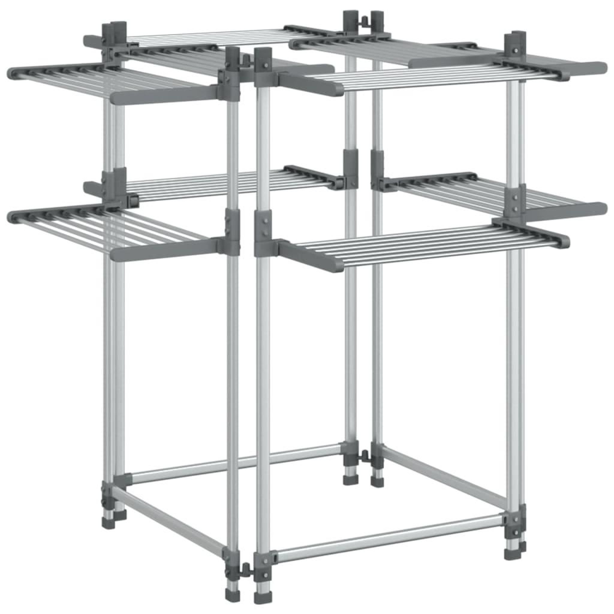 VIDAXL Sechoir a linge 107x107x120 cm aluminium