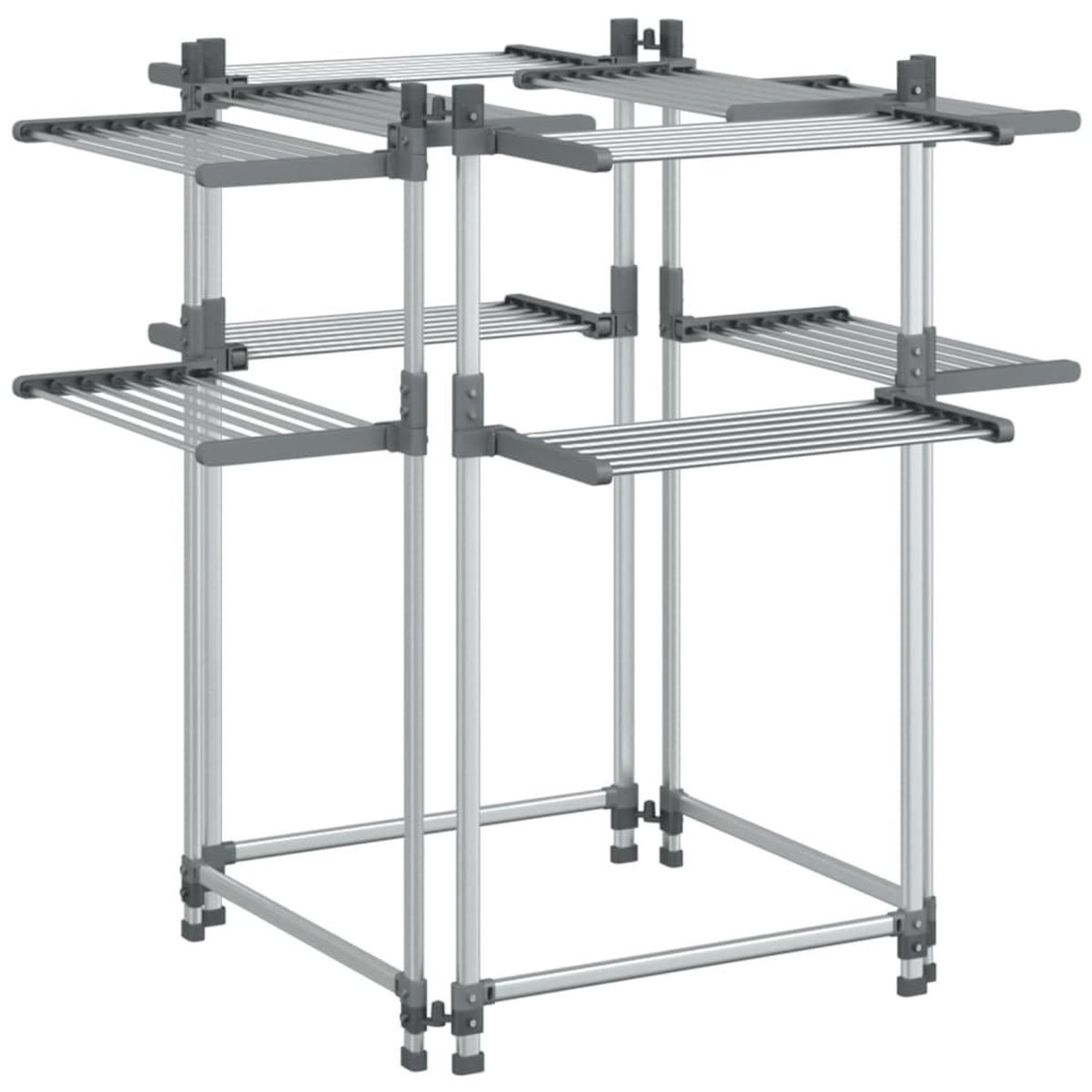 VIDAXL Sechoir a linge 107x107x120 cm aluminium