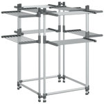 VIDAXL Sechoir a linge 107x107x120 cm aluminium