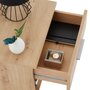 IDIMEX Table de chevet MAEL, table de nuit casier avec 1 tiroir et 1 niche, en mélaminé décor chêne artisan
