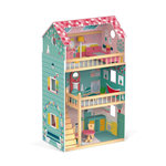 Juratoys-Janod Maison de Poupées Happy Day en Bois avec Mobilier Adorable pour Enfants