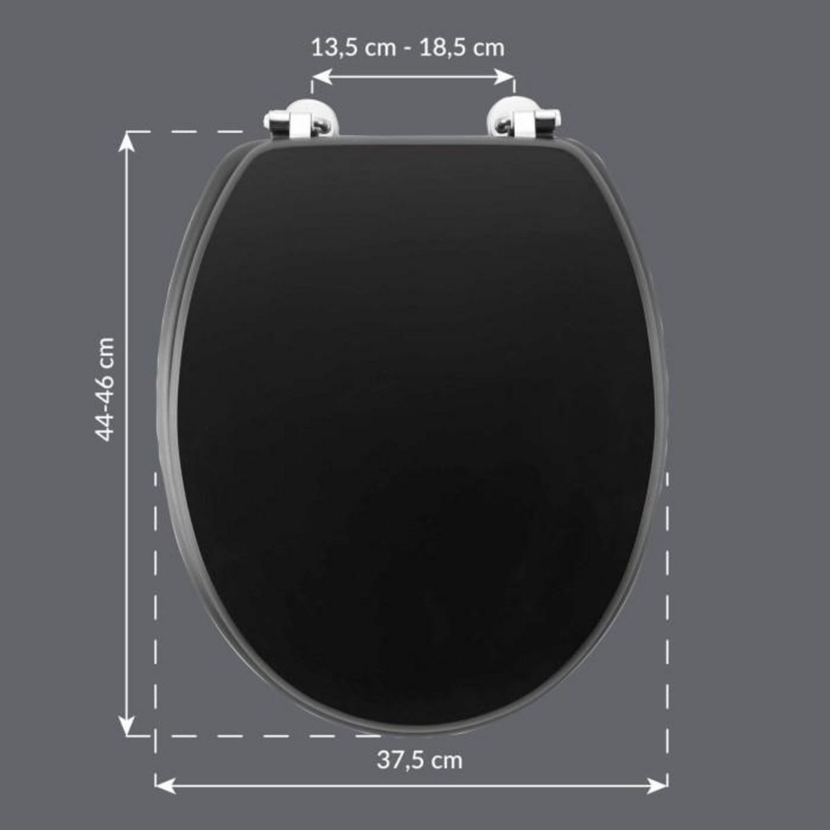 Paris Prix Abattant WC  Matteis  46cm Noir