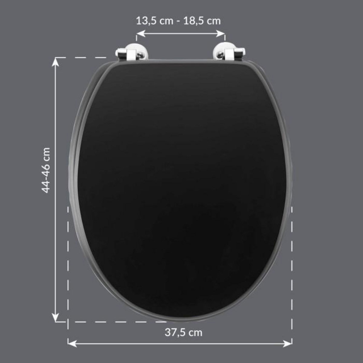 Paris Prix Abattant WC  Matteis  46cm Noir