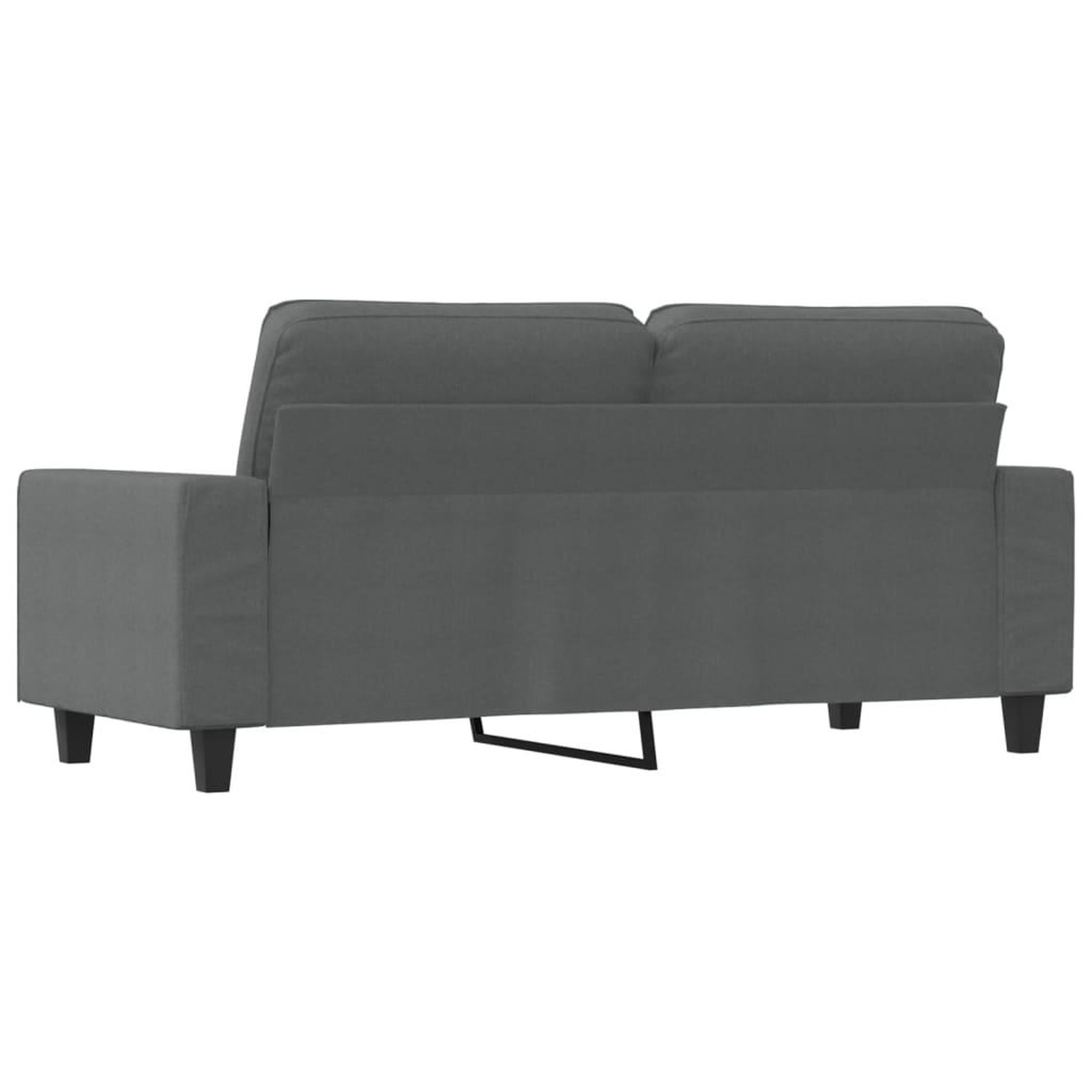 Voir la diapositive 5 : VIDAXL Canape a 2 places Gris fonce 140 cm Tissu
