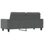 Voir la diapositive 5 : VIDAXL Canape a 2 places Gris fonce 140 cm Tissu