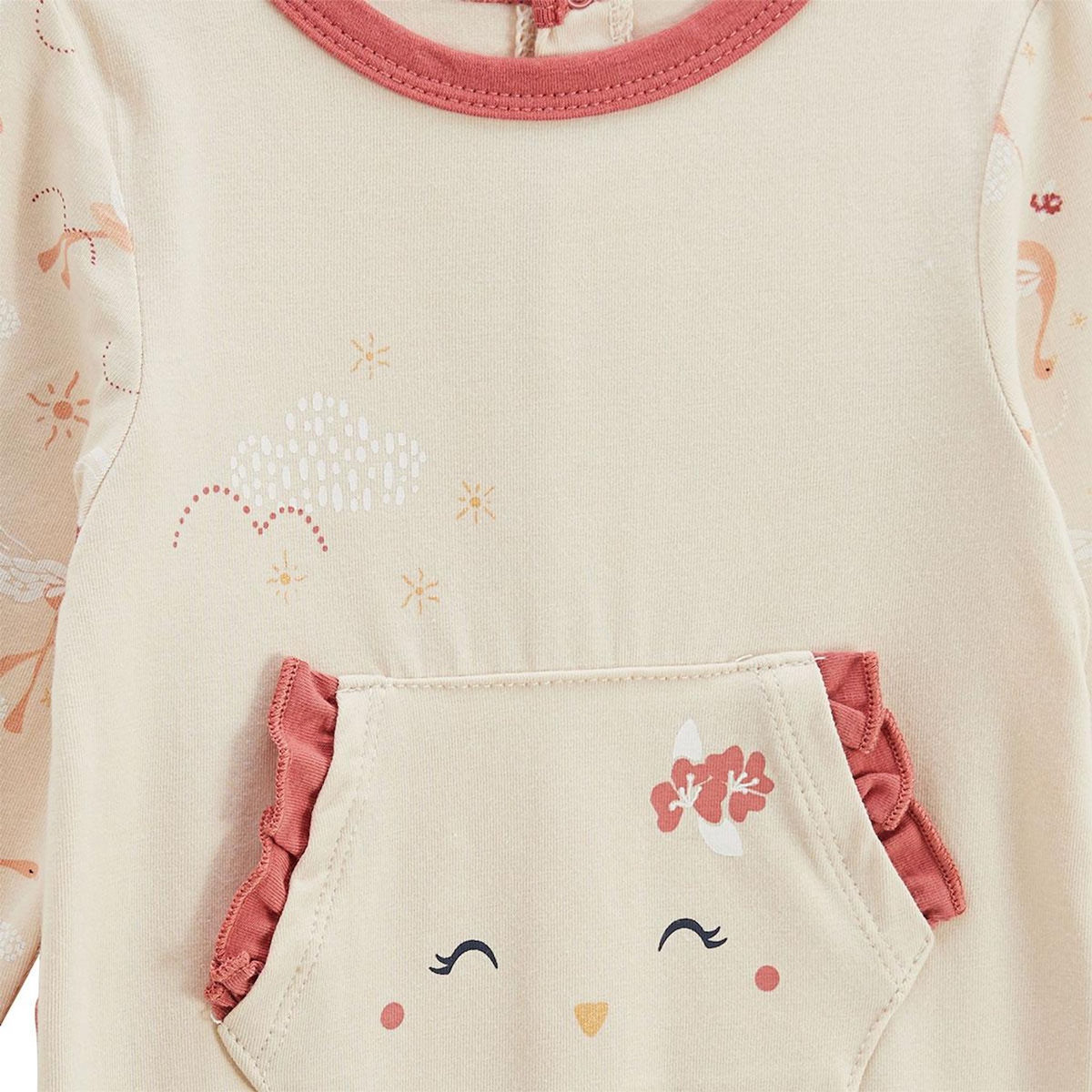 Petit Béguin Pyjama bébé à pieds retroussables Poésie d'été