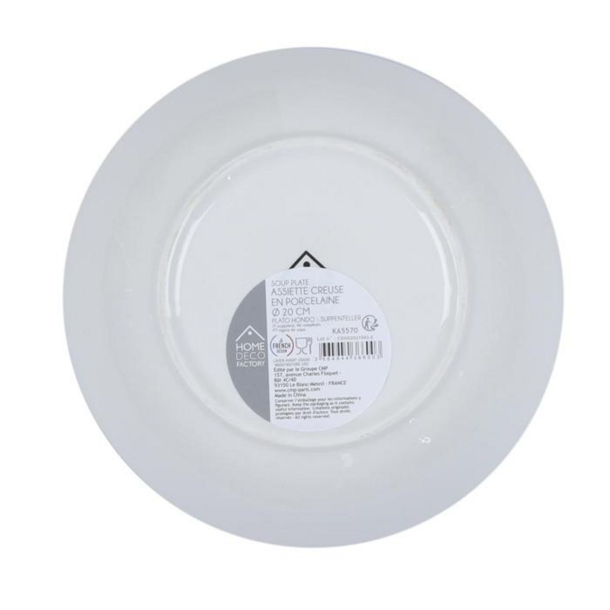 Paris Prix Lot de 6 Assiettes Creuses  Mandala  20cm Bleu