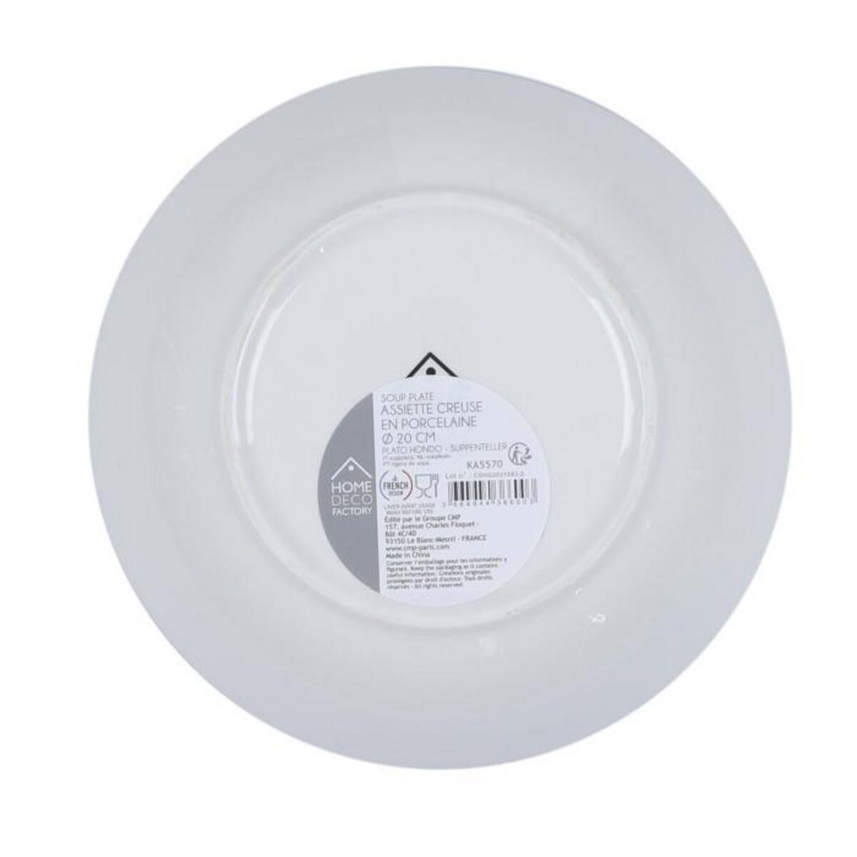 Paris Prix Lot de 6 Assiettes Creuses  Mandala  20cm Bleu