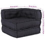 Voir la diapositive 6 : VIDAXL Pouf modulaire anthracite 70x70x54 tissu