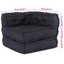 Voir la diapositive 6 : VIDAXL Pouf modulaire anthracite 70x70x54 tissu