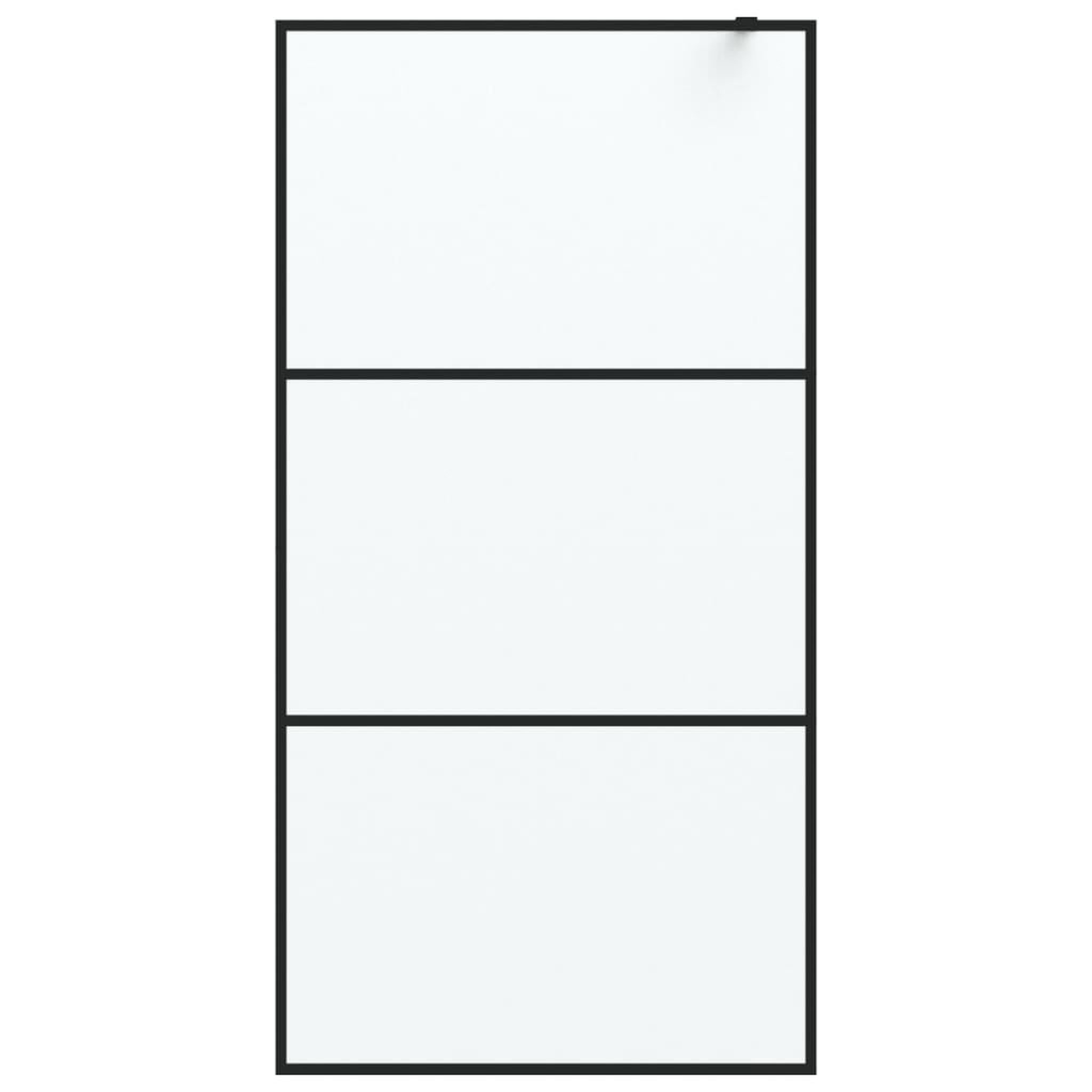 Voir la diapositive 3 : VIDAXL Paroi de douche Noir 100x195 cm Verre ESG depoli